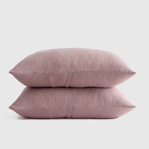 NWT QUINCE Organic Airy Gauze Sham Set King Fig 3488